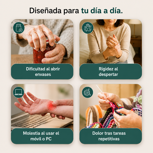 Muñequera de calor y masaje para el dolor de manos