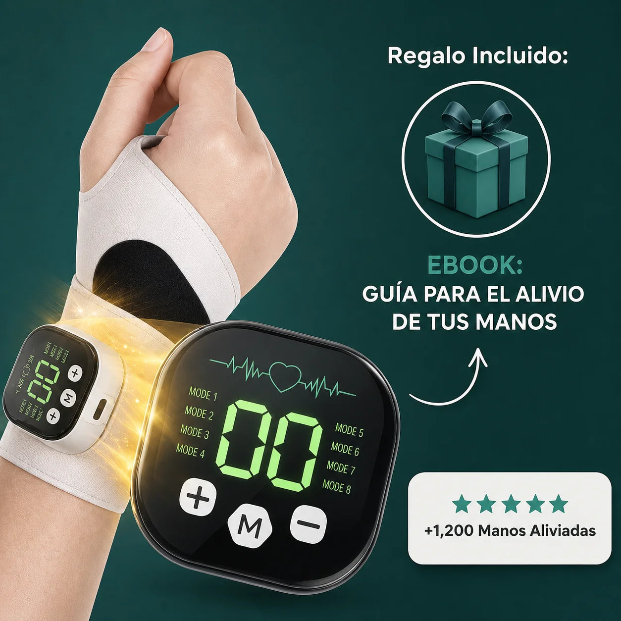 Electropulsos ajustables para manos sobrecargadas