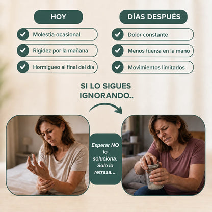 Muñequera de calor y masaje para el dolor de manos